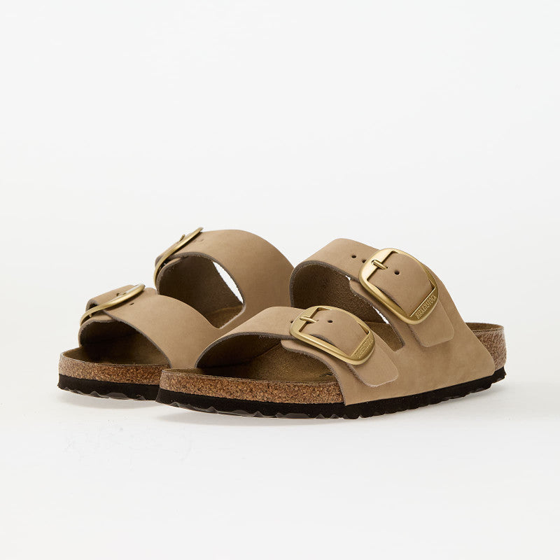 Birkenstock Arizona Big Buckle Nubuk Leather Sandcastle