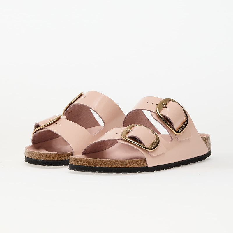 Birkenstock Arizona Big Buckle Natural Leather Patent High-Shine Light Rose