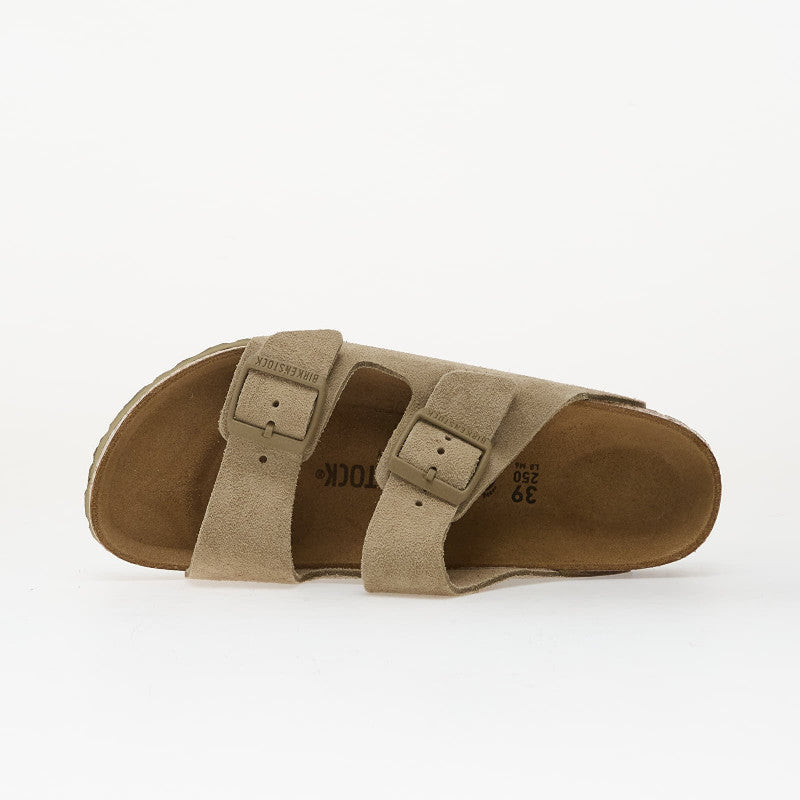 Birkenstock Arizona Suede Leather Faded Khaki