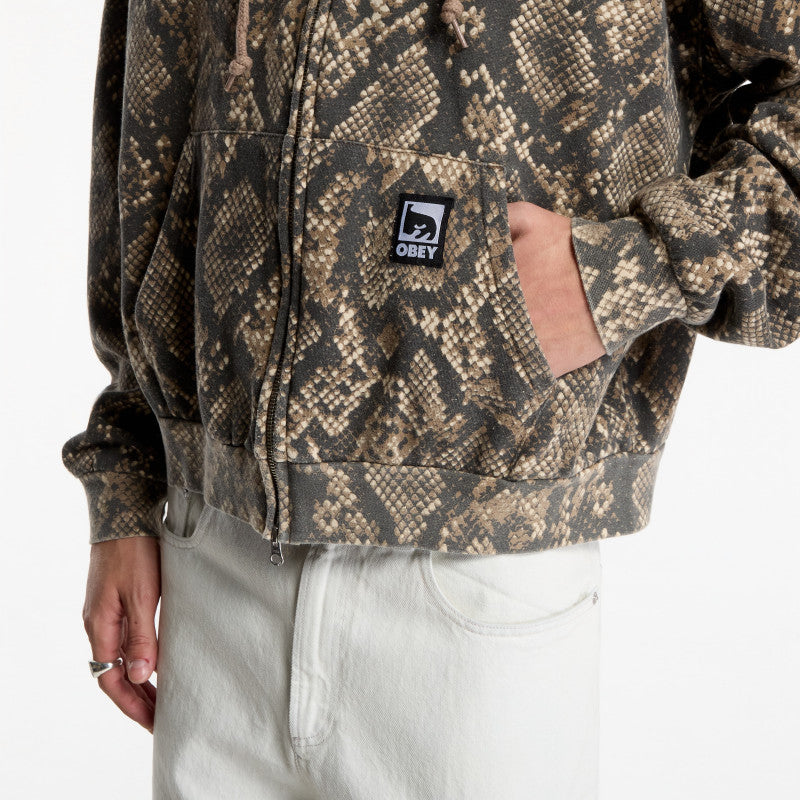 Obey Post Zip Hood Dusty Vintage Rattlesnake