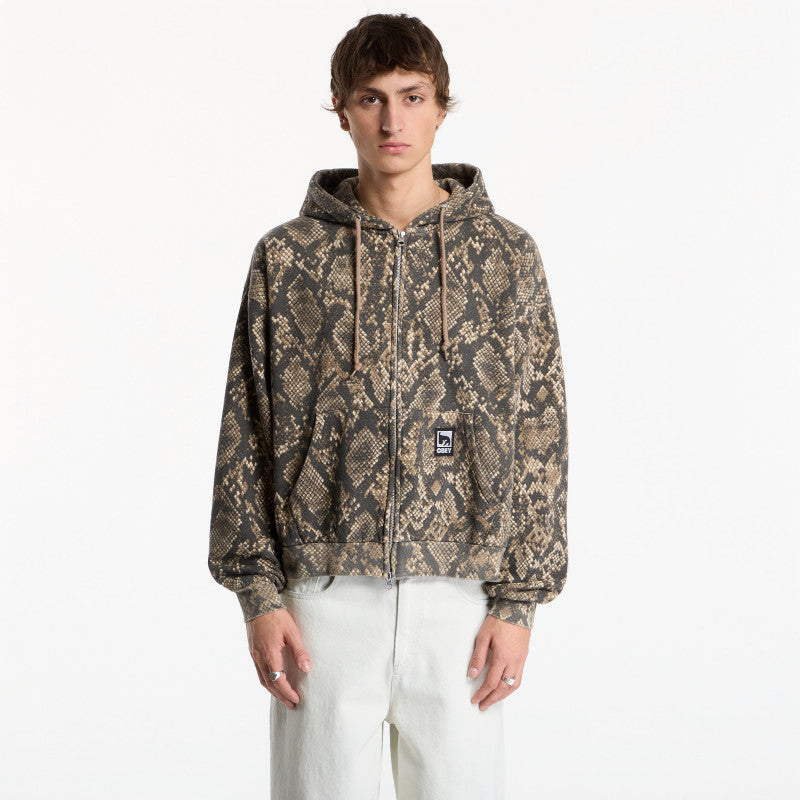 Obey Post Zip Hood Dusty Vintage Rattlesnake