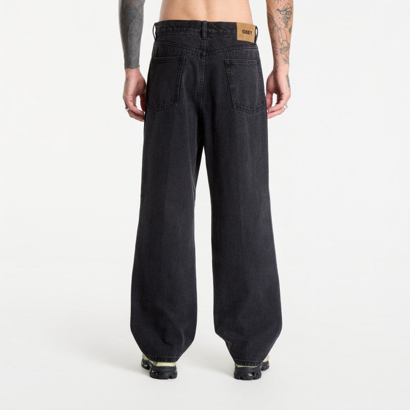 Jeansy Obey Classic Baggy Denim Faded Black
