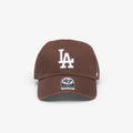 47 Brand MLB Clean Up Wno Loop Label Los Angeles Dodgers Cap Brown