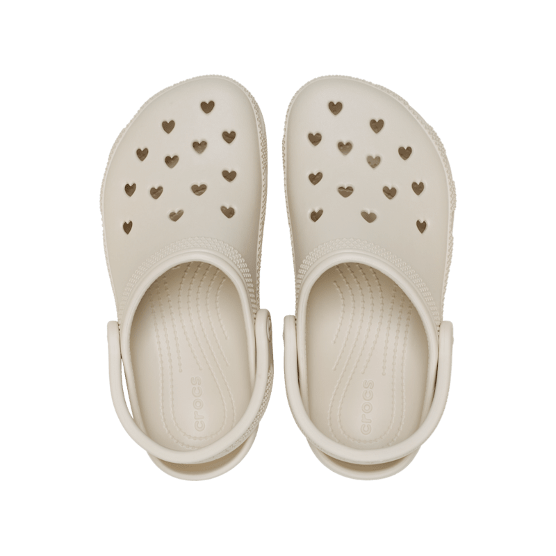 Crocs Classic Hearts Cut Out Clog Frappe