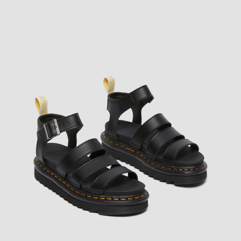 Dr. Martens VEGAN BLAIRE STRAP SANDALS Black Felix Rub Off