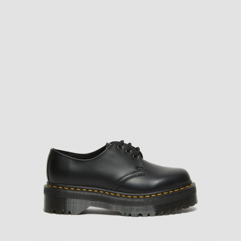 Dr. Martens 1461 Quad Platform Black Polished Smooth