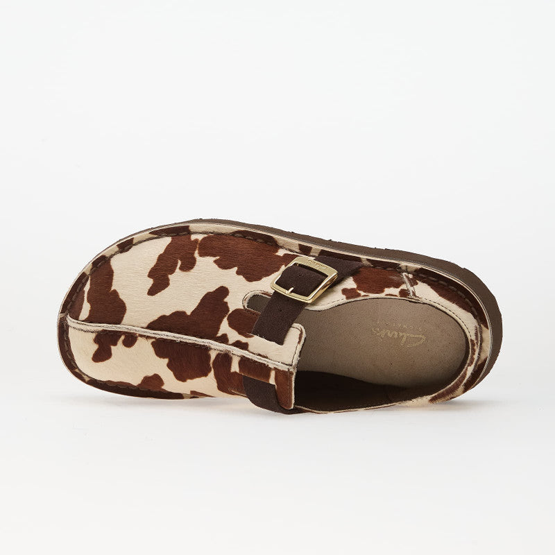 Clarks Solsbury Mule Cow Print