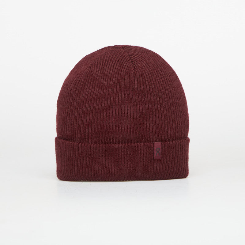 On Merino Beanie Maroon