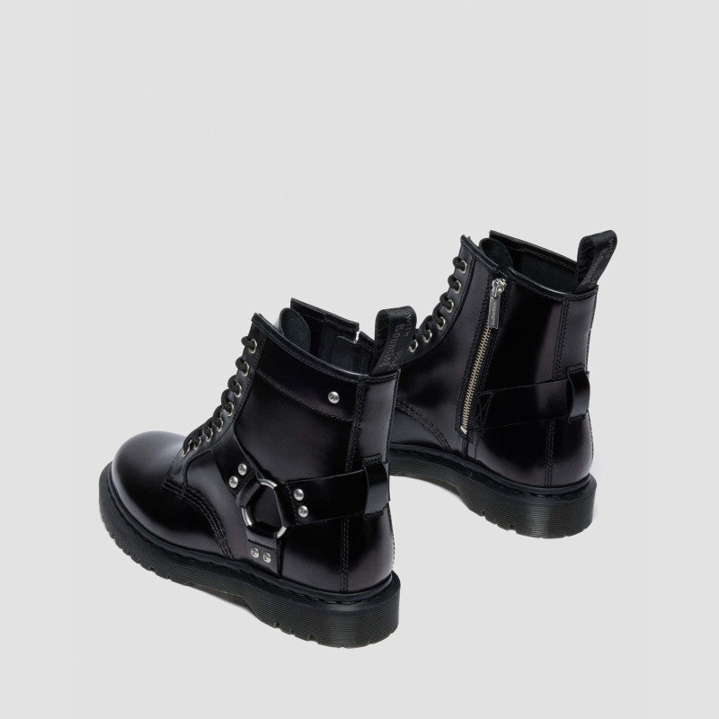 Dr. Martens 1460 Harness 8 Eye Boot Black Analine