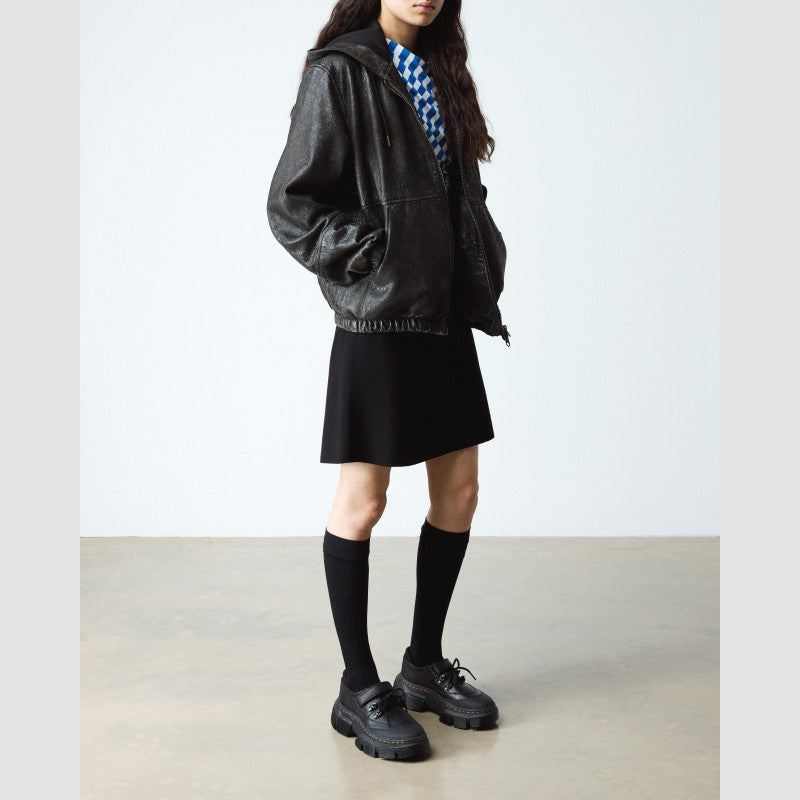 Dr. Martens DMXL MJ MARY JANE Black Virginia+Rubberised Leather