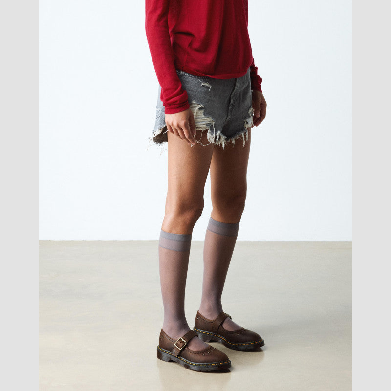 Dr. Martens MARY JANE FLOWER Dark Brown Crazy Horse