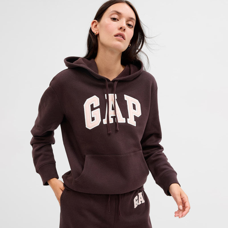 GAP Logo Pullover Hoodie Turkish Coffee
