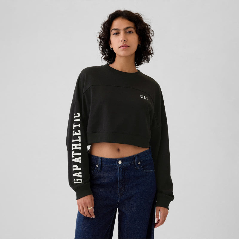 GAP Crop Sweatshirt True Black