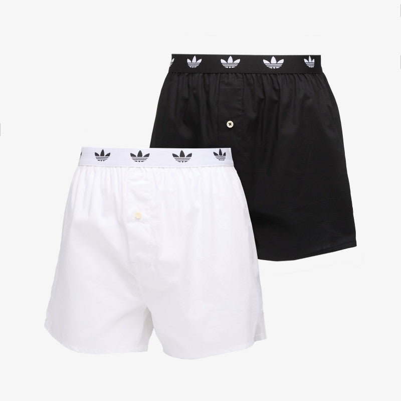 Bokserki adidas Woven Boxer 2-Pack Black/ White