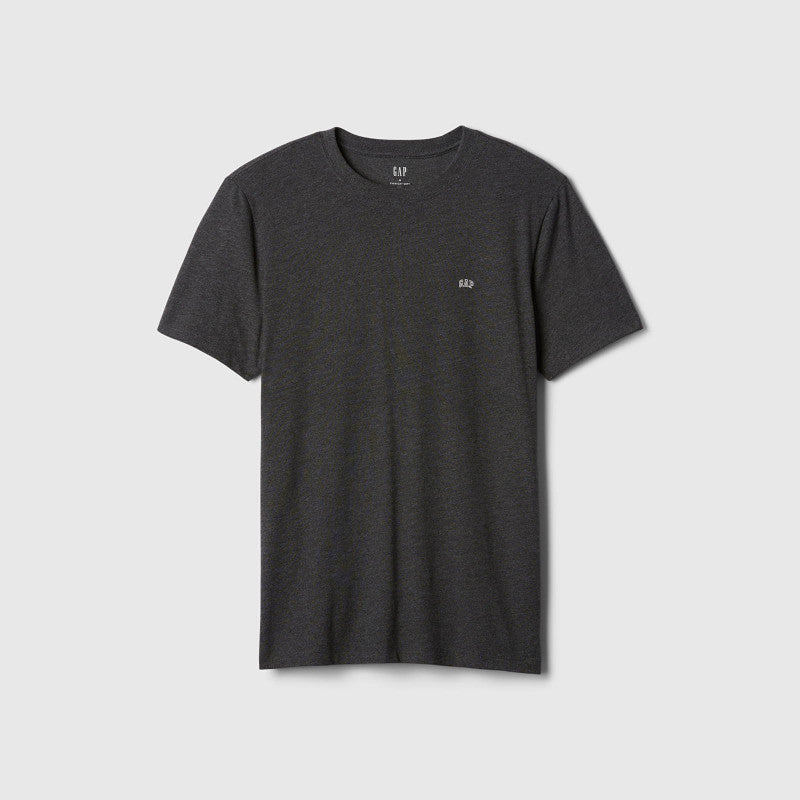 GAP Micro Logo Crew Charcoal Heather