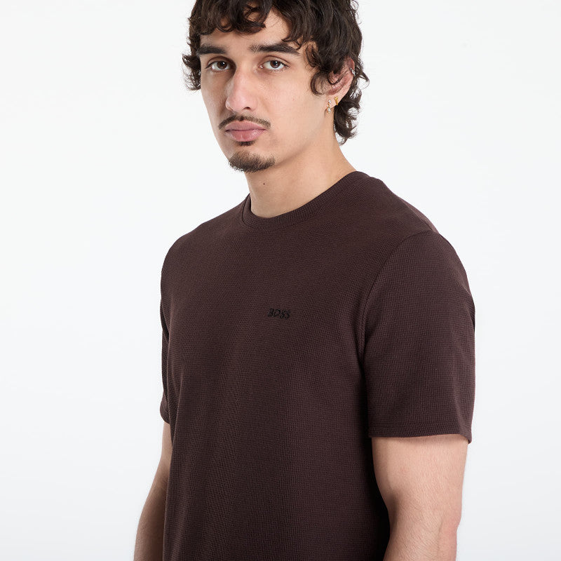 Hugo Boss Pyjama T-Shirt With Embroidered Logo Dark Brown