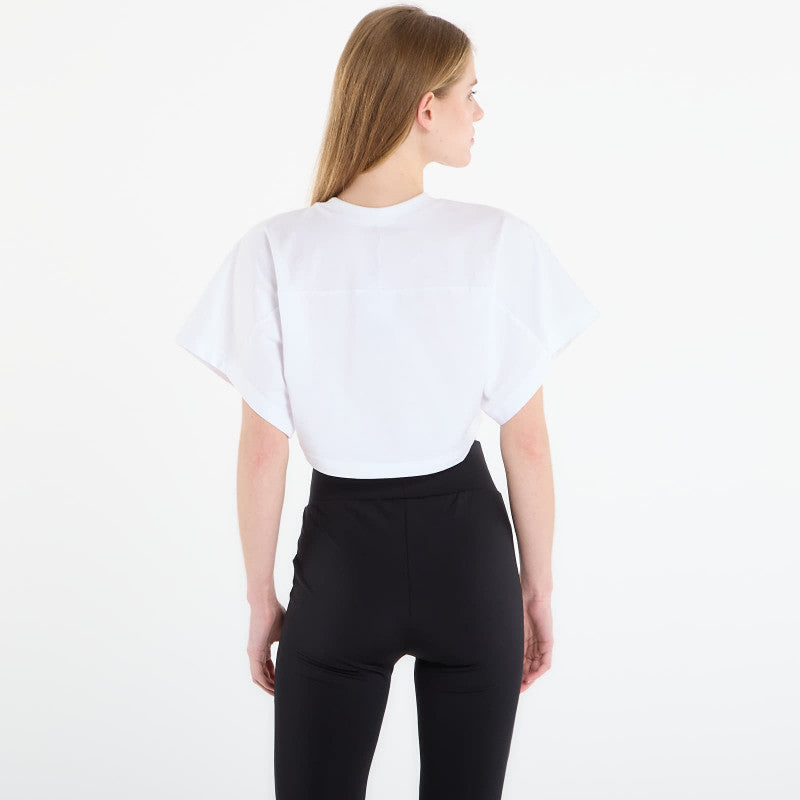 Under Armour Cropped Script SS Tee White