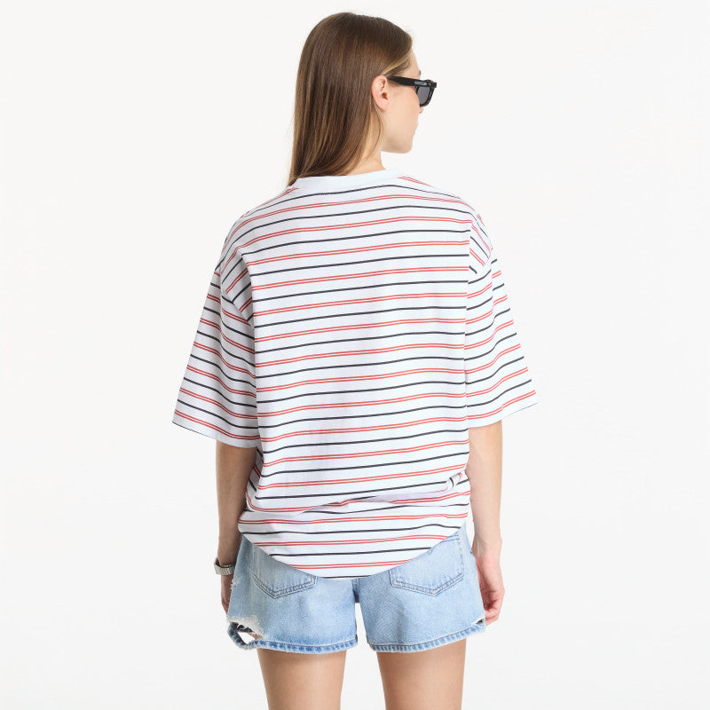 New Era Stripe OS Tee UNISEX White