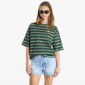 New Era Stripe OS Tee UNISEX Latte