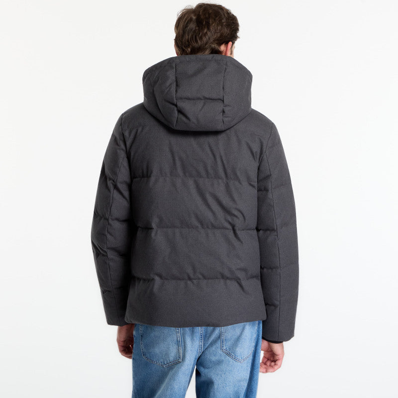 Gant Flannel Down Jacket Black Grey