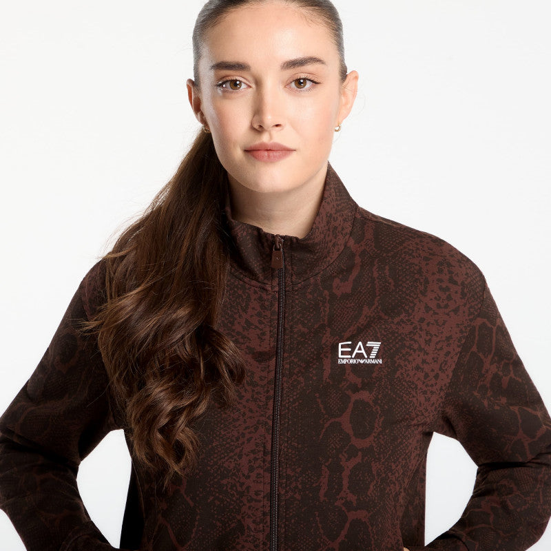 EA7 Emporio Armani Train Graphics Series Wmns T-Top Fancy Chicory Coffee
