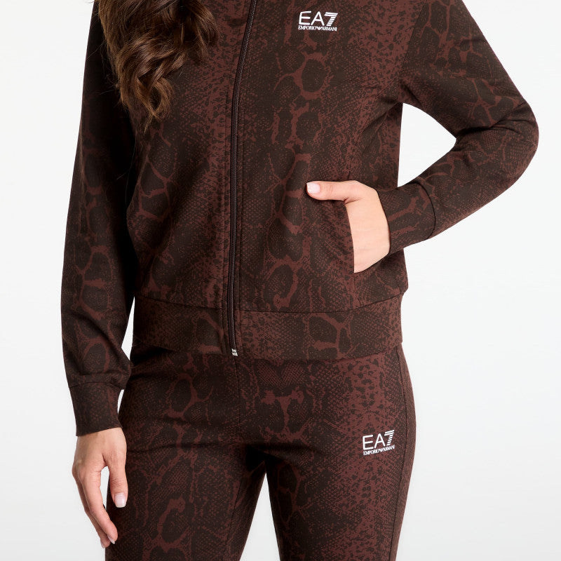 EA7 Emporio Armani Train Graphics Series Wmns T-Top Fancy Chicory Coffee