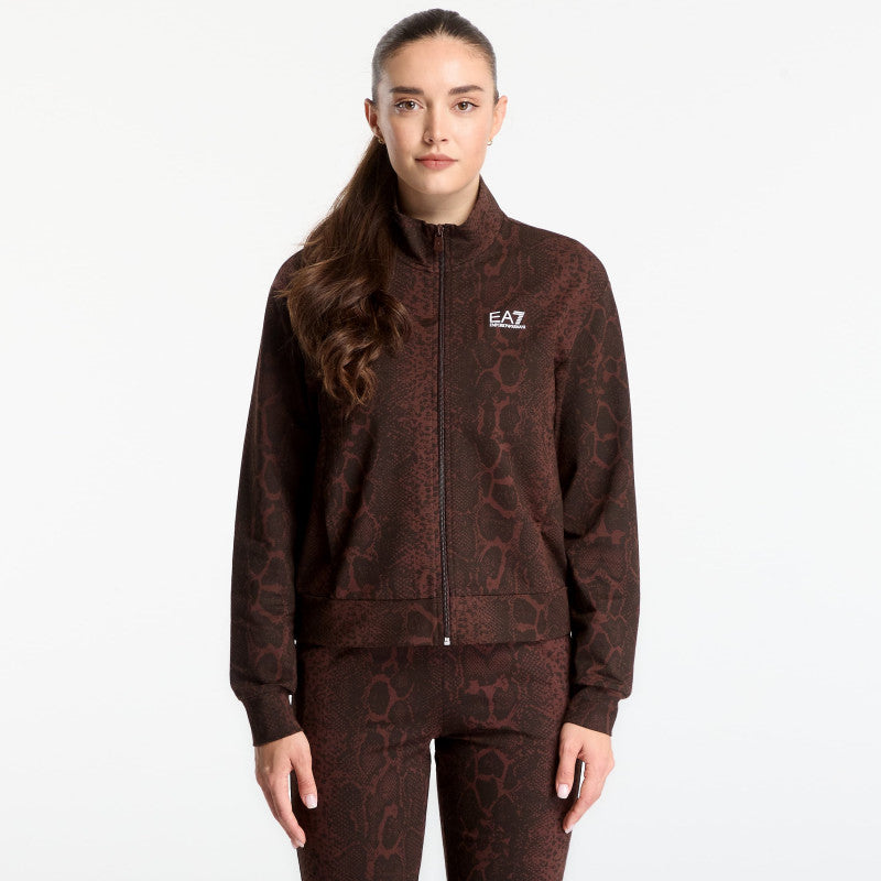 EA7 Emporio Armani Train Graphics Series Wmns T-Top Fancy Chicory Coffee
