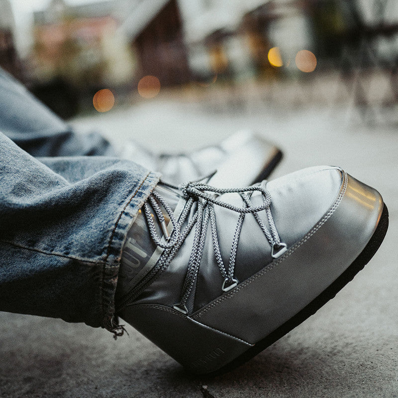 Moon Boot Icon Low Glance Silver