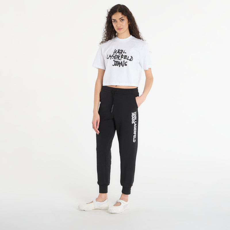 Karl Lagerfeld Jeans Text Logo Slim Sweatpant Black