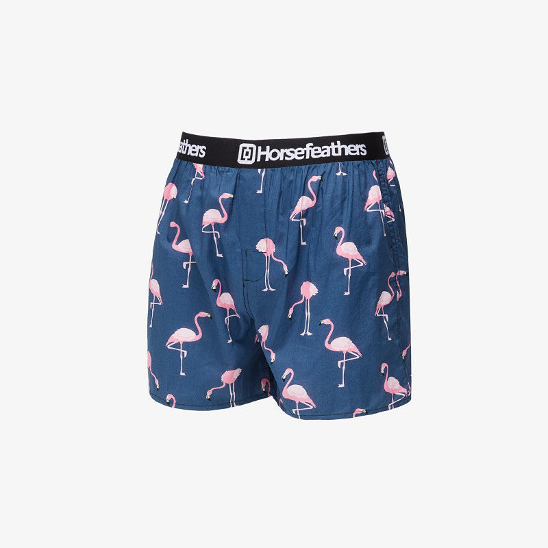 Bokserki Horsefeathers Frazier Boxer Shorts Blue/ Flamingos Print