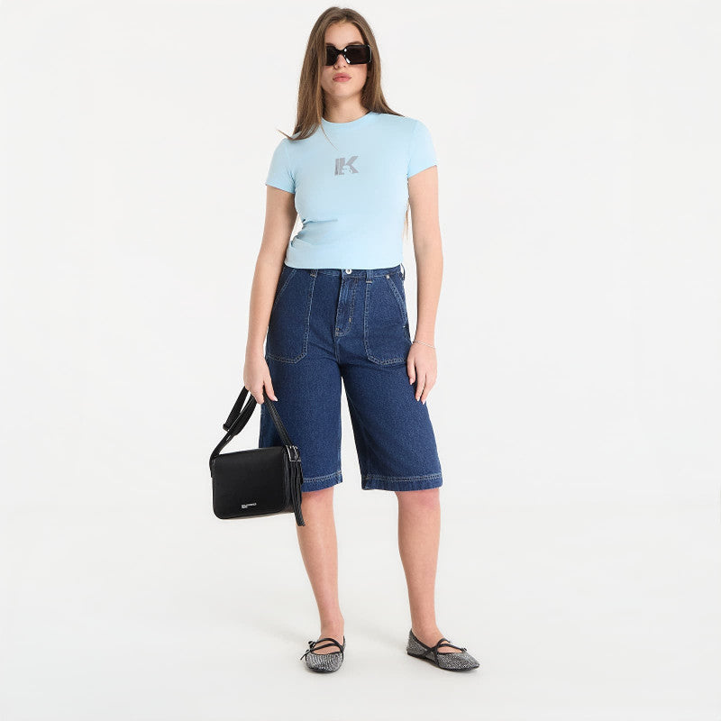 Karl Lagerfeld Jeans Slim Ss K Logo Tee Corydalis Blue