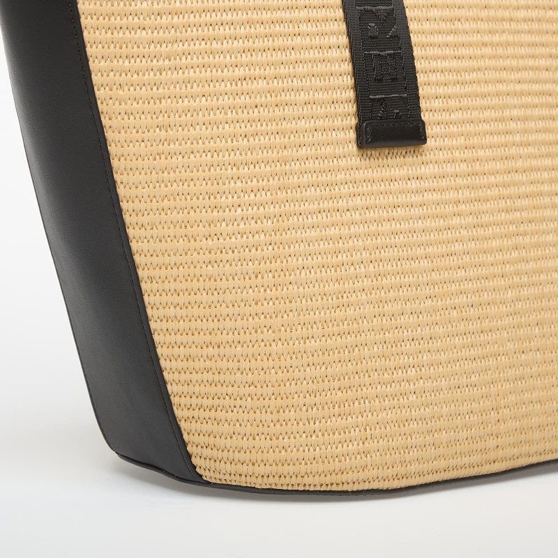 Karl Lagerfeld Jeans Box Logo Raffia Shopper Bag Natural