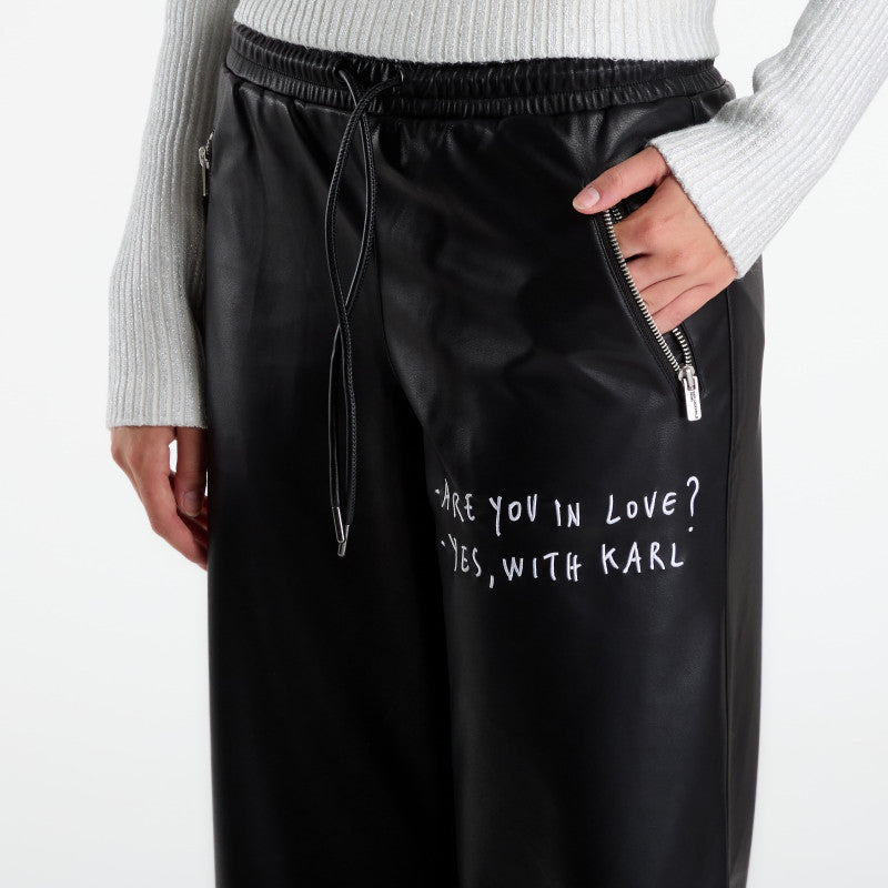 Karl Lagerfeld Jeans X Pt Faux Leather Pant Black