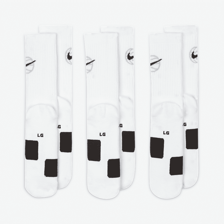 Nike Everyday Basketball Crew kojinės (3 poros)