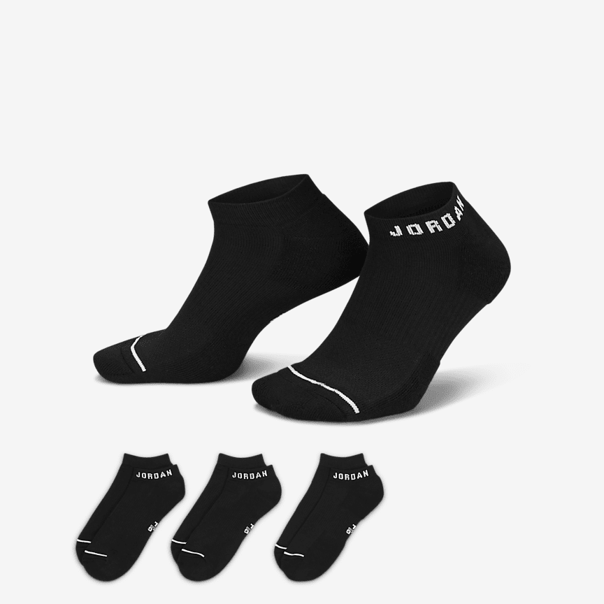 Jordan Everyday No-Show Dri-Fit Kojinės (3 Poros)