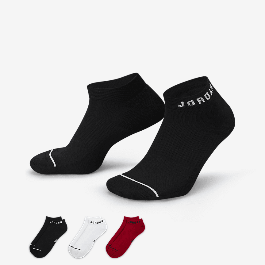 Jordan Everyday No-Show Dri-Fit Kojinės (3 Poros)