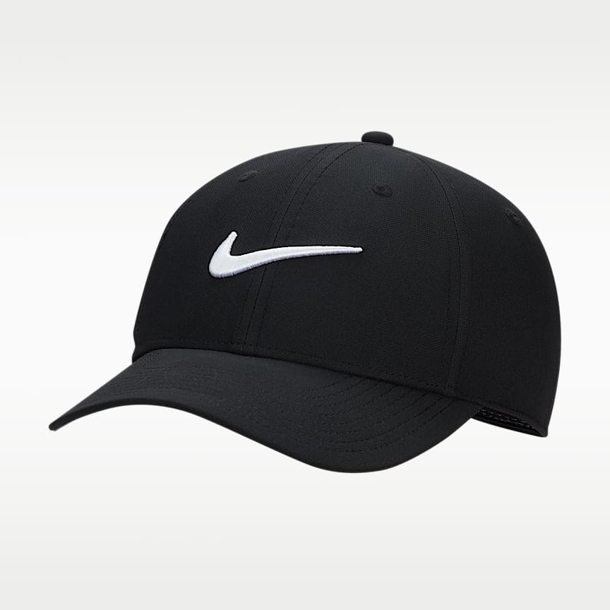 Nike Dri-FIT Club Structured Swoosh Cap Black/ White
