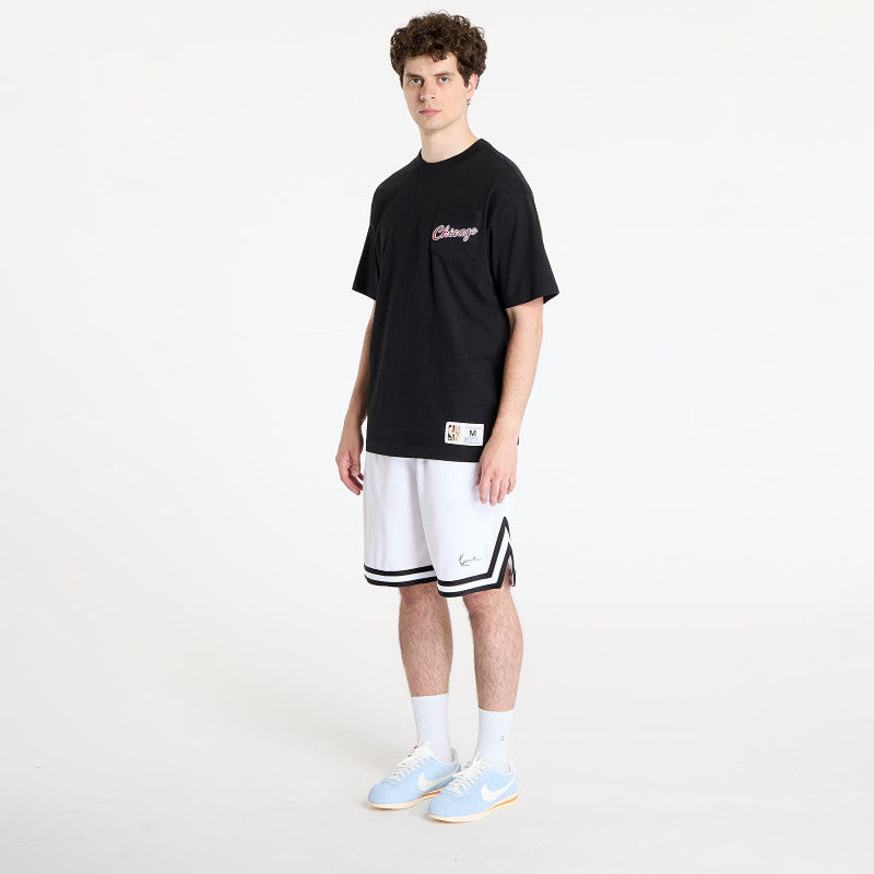 Mitchell & Ness NBA Vintage Logo Bulls Double Hit Shortsleeve Pocket Tee Black