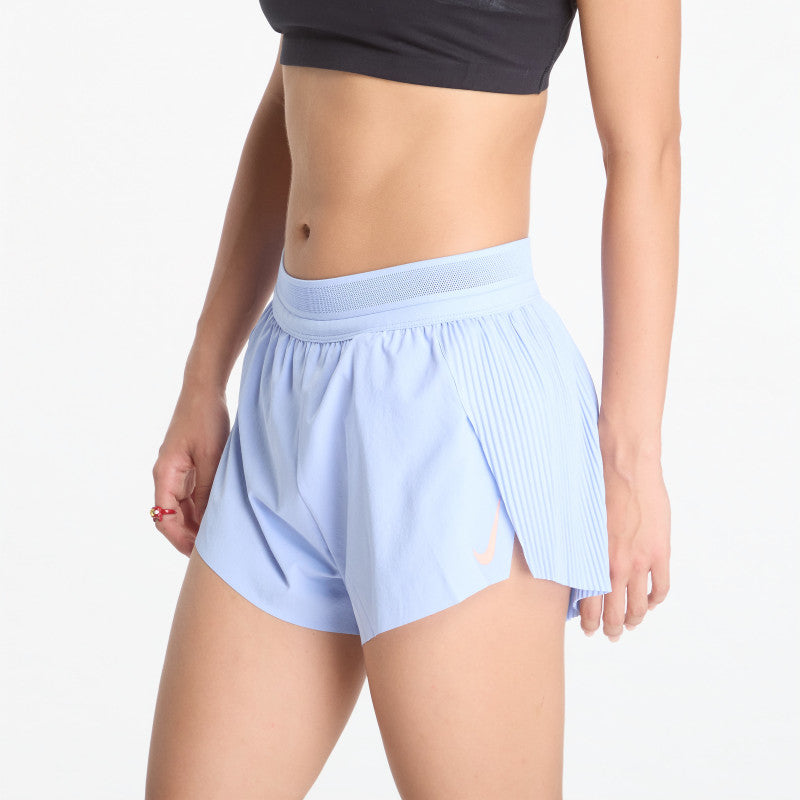 Nike AeroSwift Women's Dri-FIT ADV Mid-Rise 3" Brief-Lined Running Shorts Aluminum/ Black/ White/ Atomic Pink