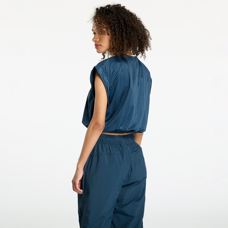 Nike Sportswear Collection Women's Dri-FIT Jacquard Short-Sleeve Jersey Top Armory Navy/ Armory Navy/ White