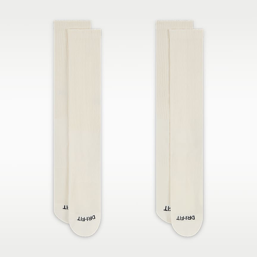 Nike Everyday Cushioned Crew Socks 2-Pack Sail/ Black