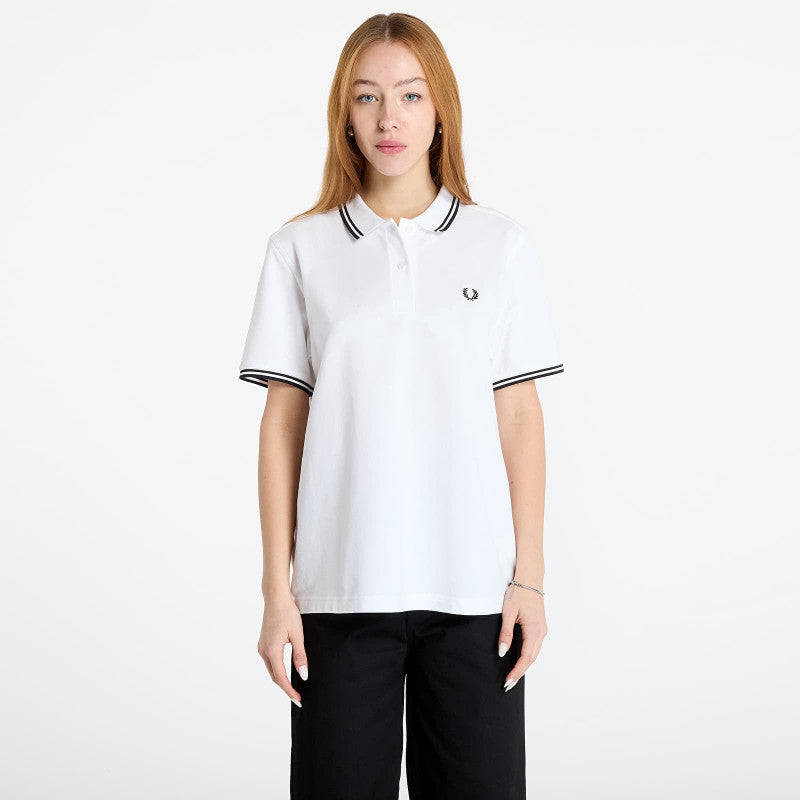 FRED PERRY Twin Tipped Polo Shirt White
