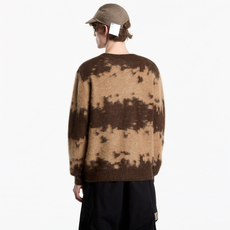 Gramicci Mohair Splatter Sweater Taupe Splatter