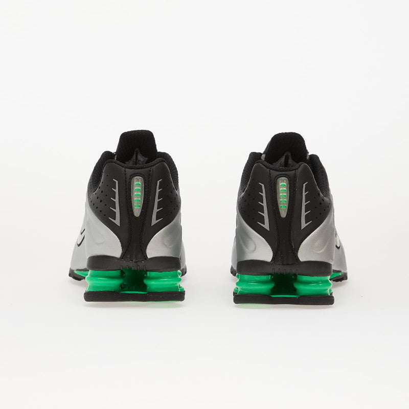 Nike Shox R4 Mtlc Silver/ Mtlc Silver-Black-Green Shock