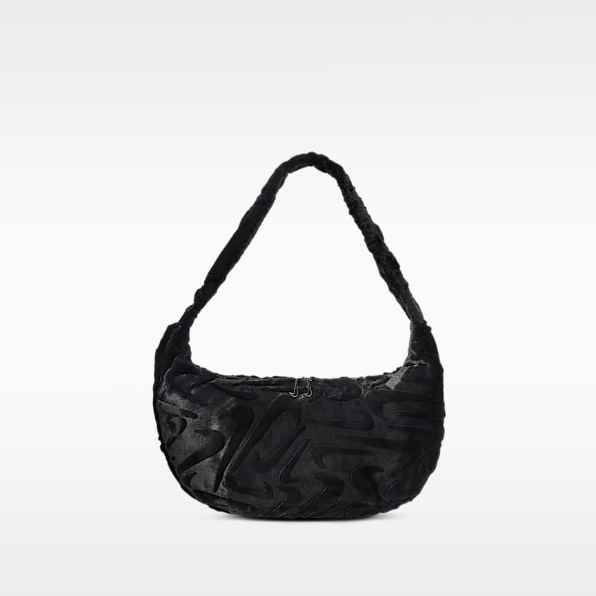 Nike Sportswear Faux Fur Slouchy Bag 19L Black/ Black