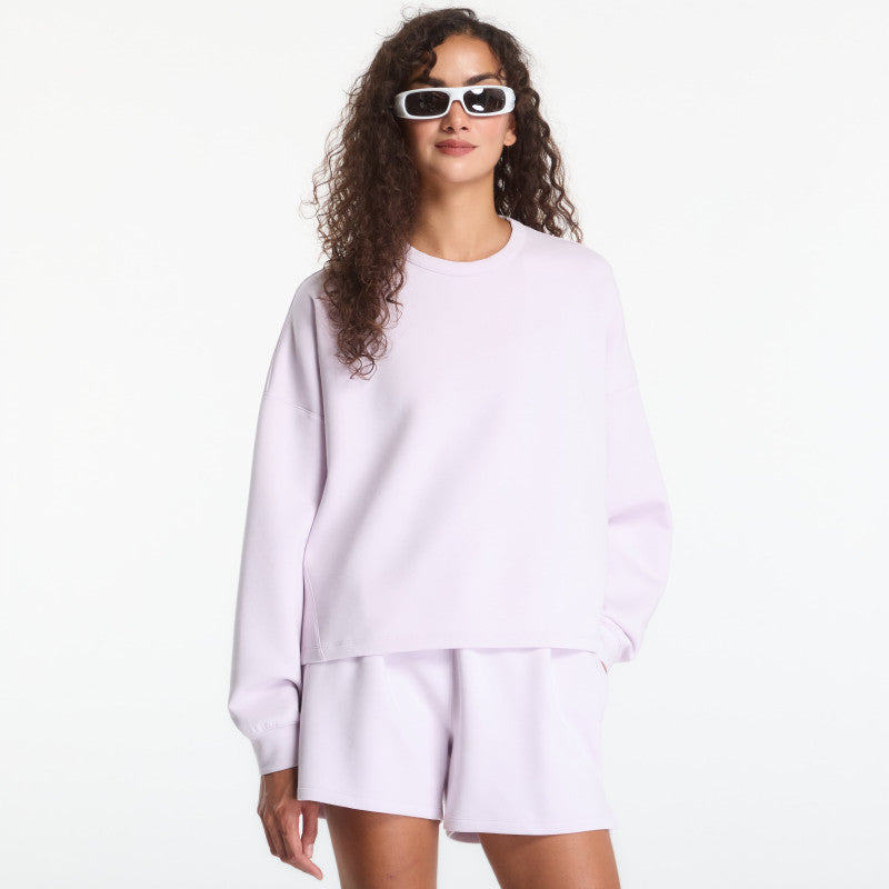 Nike 24.7 ImpossiblySoft Women's Dri-FIT Oversized Crew-Neck Top Bleached Lilac/ Platinum Violet