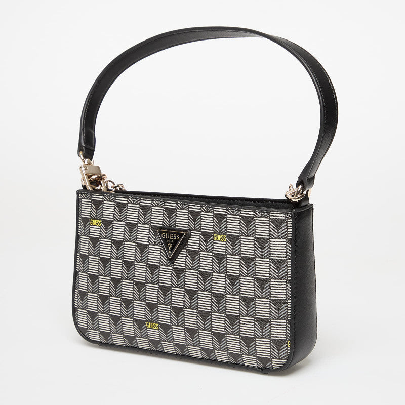 GUESS G Wave II Mini Top Zp Shoulder Bag Black Logo