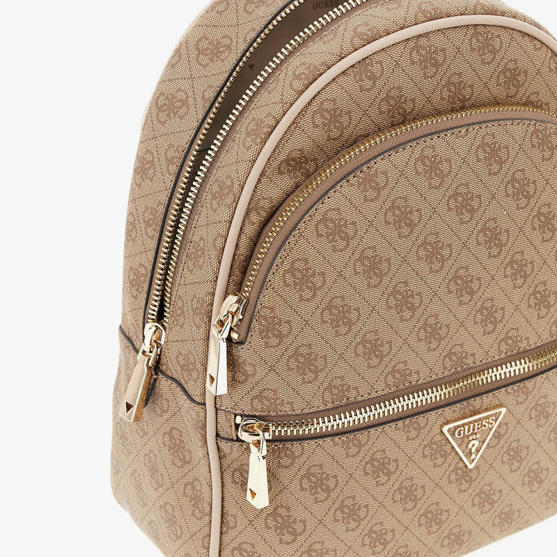 GUESS Manhattan II Large Backpack Latte Logo