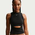 Nike Sportswear Chill Knit Women's Tight Ribbed Tank Top Black/ Sail
