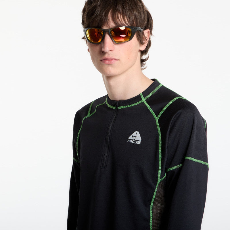 Nike ACG "Vault" Dri-FIT Long-Sleeve Top Black/ Mean Green/ Summit White
